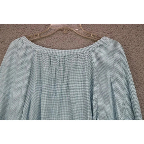 Tommy Bahama Pullover Gingham Balloon Sleeves-Size XL - Picture 6 of 7